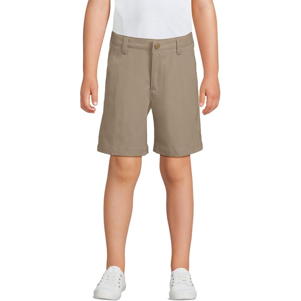 imageLands End Boys Husky Sport Active Performance Chino Shorts 10 Khaki
