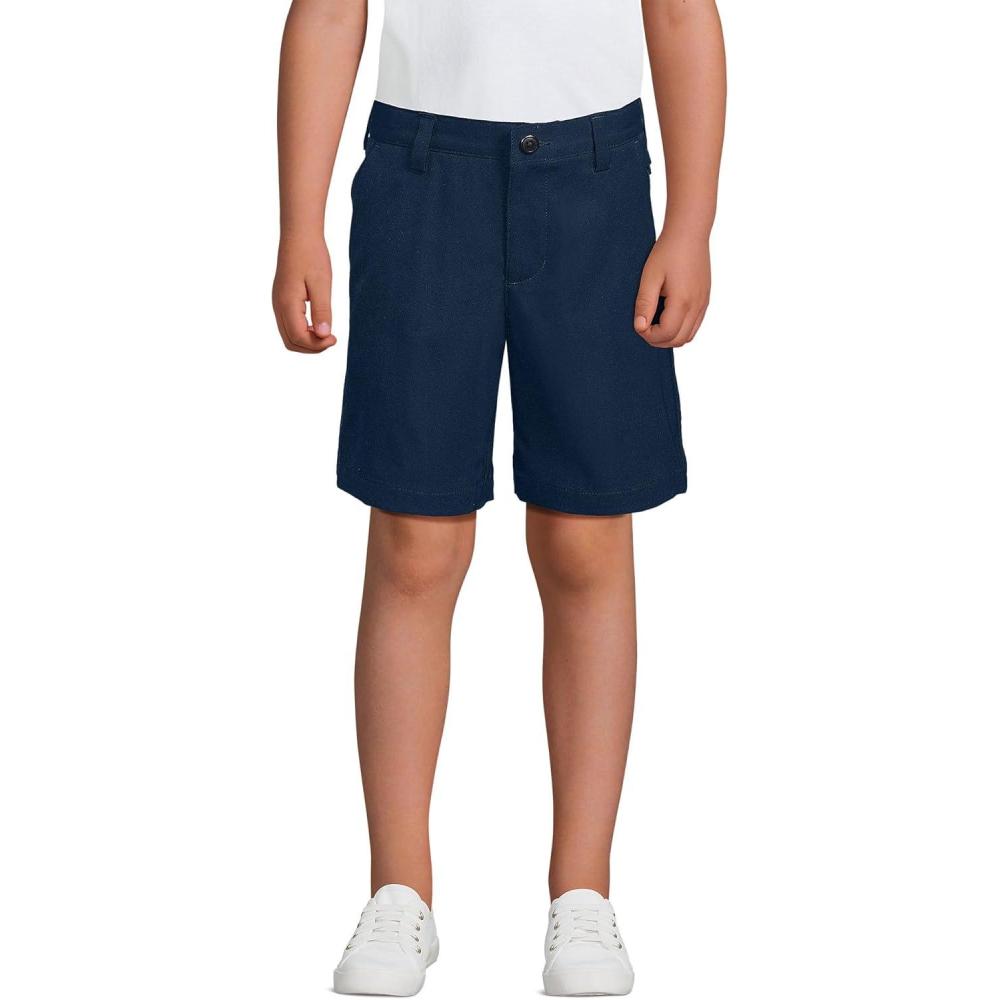 imageLands End Boys Husky Sport Active Performance Chino Shorts 14 Classic Navy