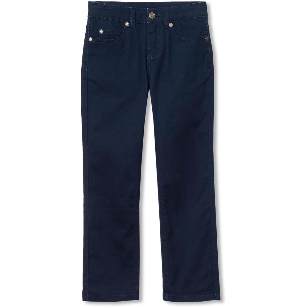 imageLands End Boys Iron Knee Twill 5 Pocket PantsClassic Navy