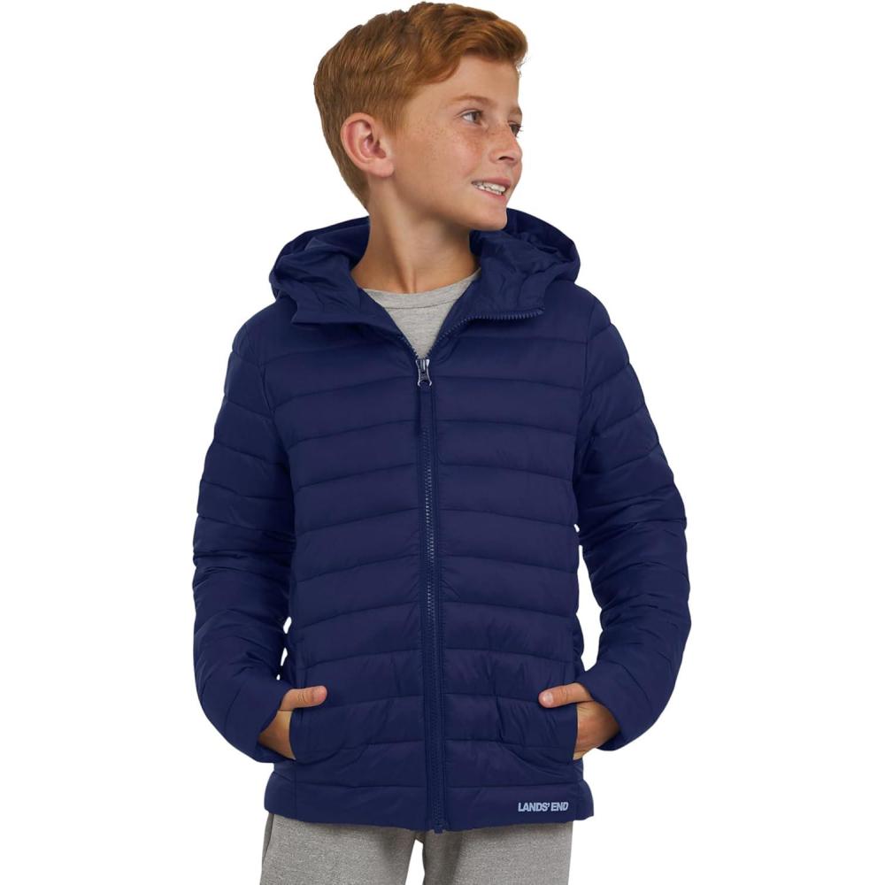 imageLands End Boys Lightweight Packable Insulated Puffer JacketNavy