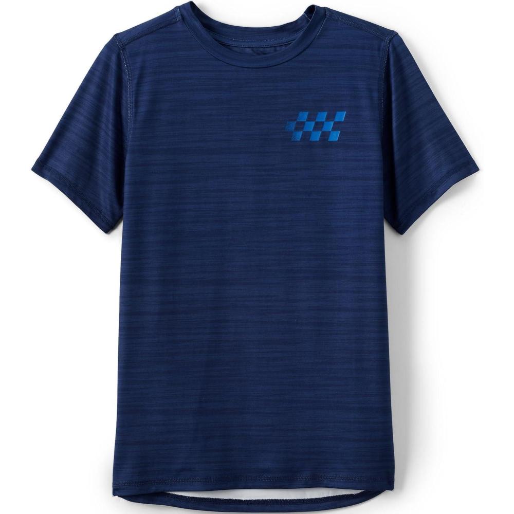 imageLands End Boys Performance Tee ShirtDeep Sea Navy Space Dye