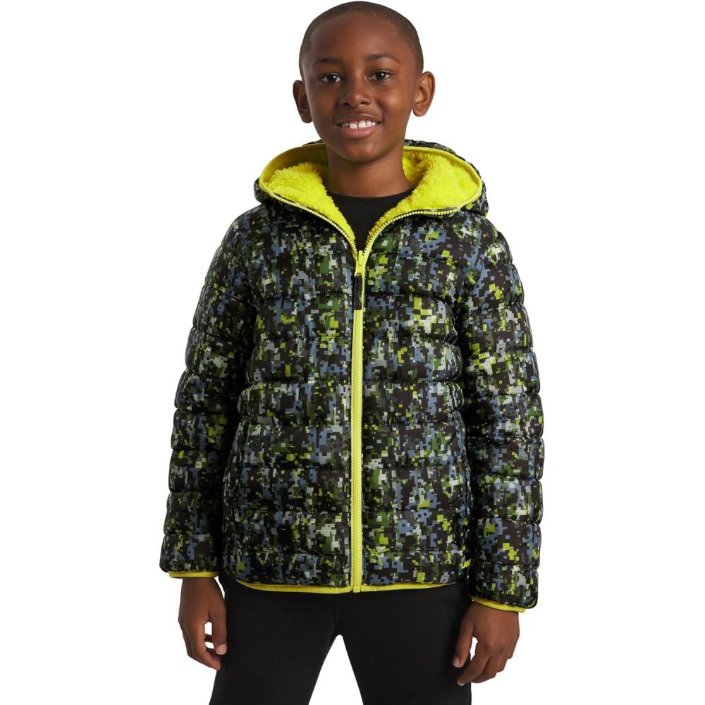 imageLands End Boys Reversible Faux Sherpa Lined Insulated Puffer JacketEvening Primrose