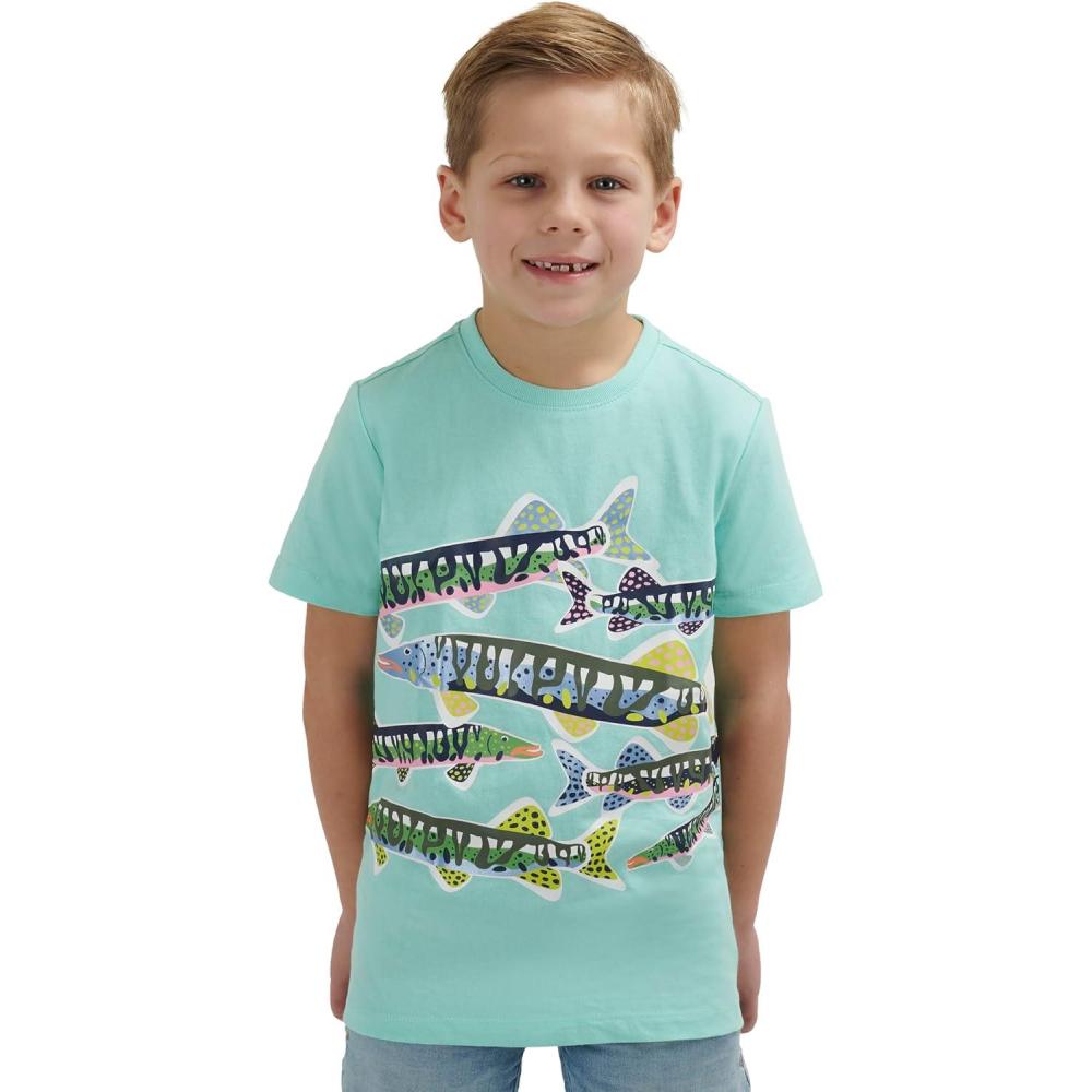 imageLands End Boys Soft Cotton Short Sleeve Graphic TShirtBeach Glass
