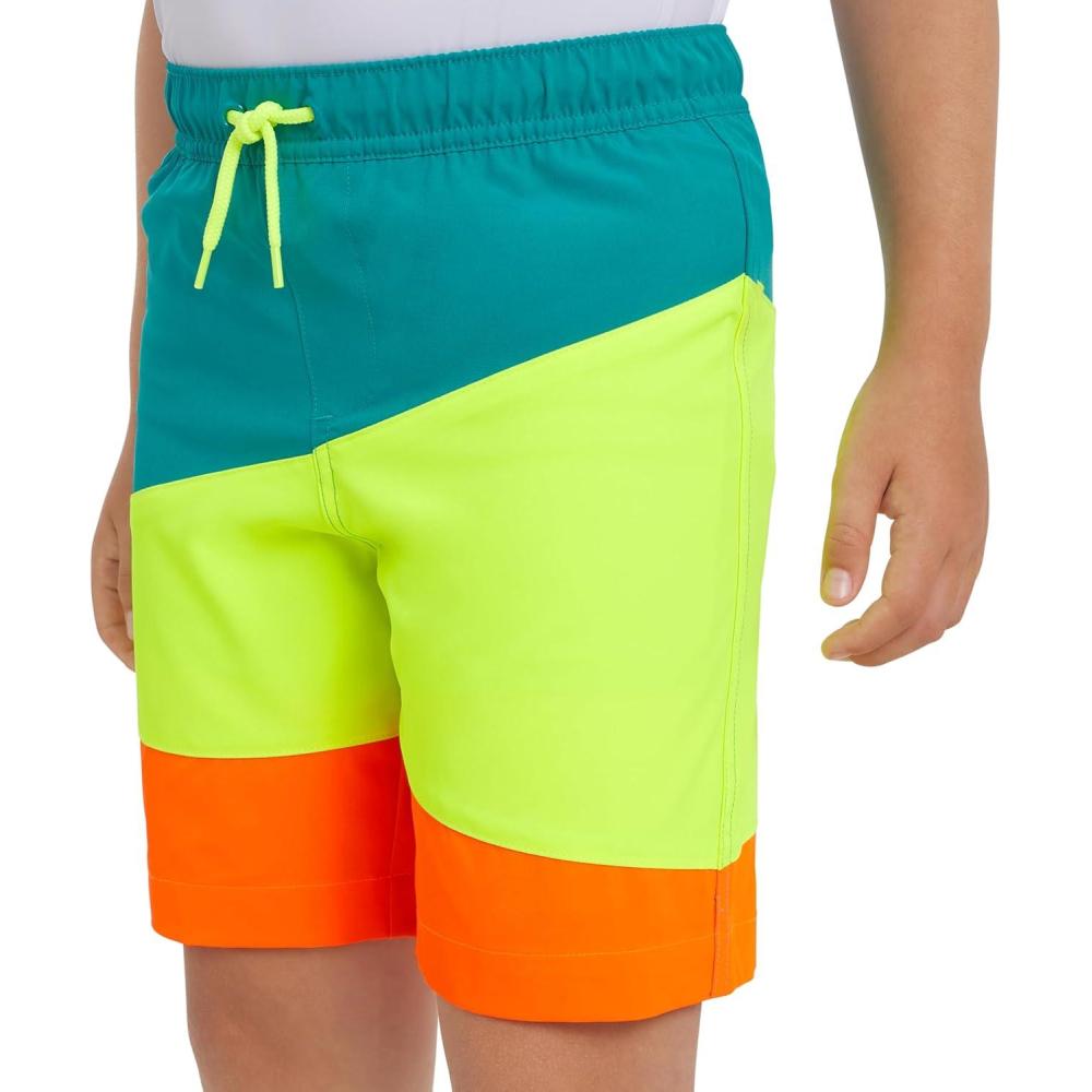 imageLands End Boys Swimwear UPF 50 Comfort Liner Swim Trunks SXLNeon Yellow
