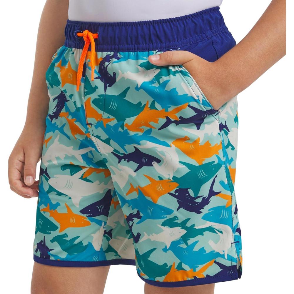 imageLands End Boys Swimwear UPF 50 Comfort Liner Swim Trunks SXLOasis