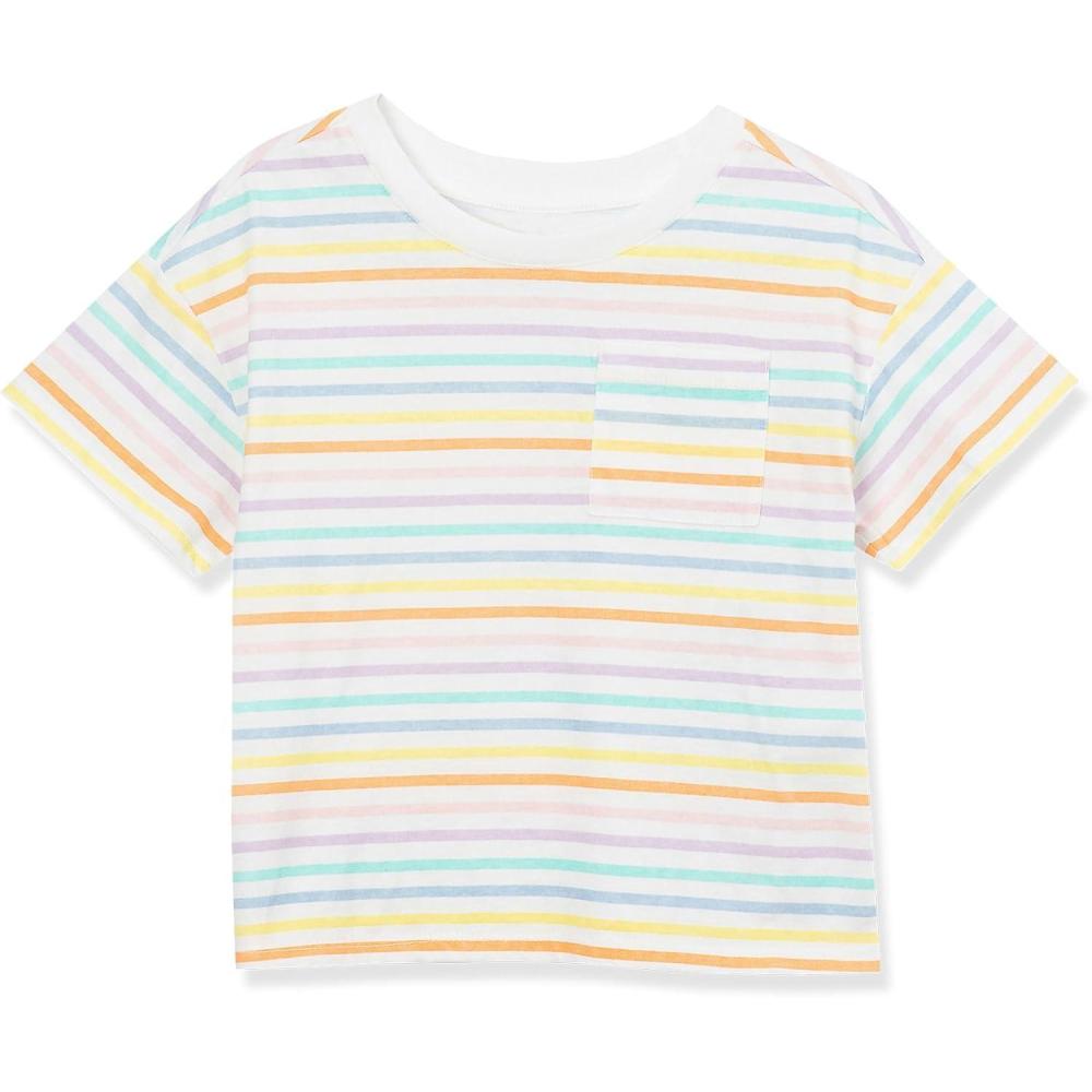 imageLands End Girls Meet and Greet Pocket TeeColorful Stripe