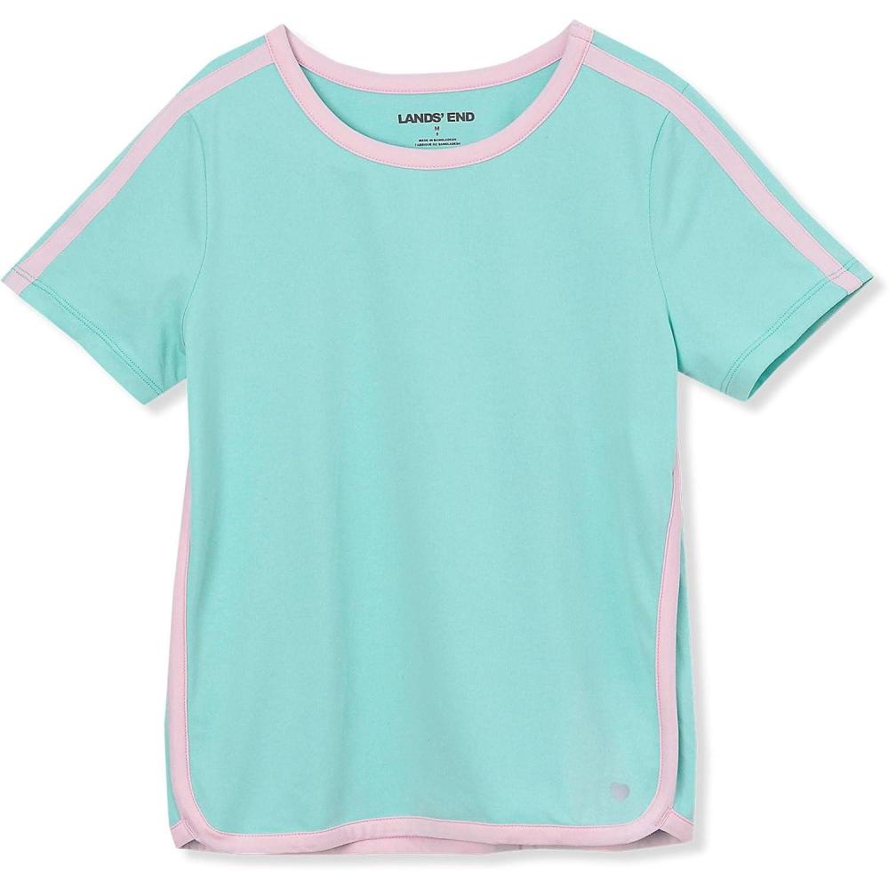 imageLands End Girls Short Sleeve Performance TeeAruba Blue