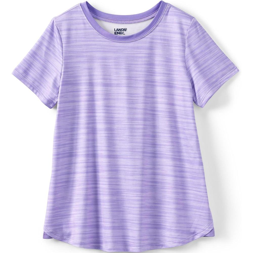 imageLands End Girls Short Sleeve Performance TeeLavender Mist Space Dye