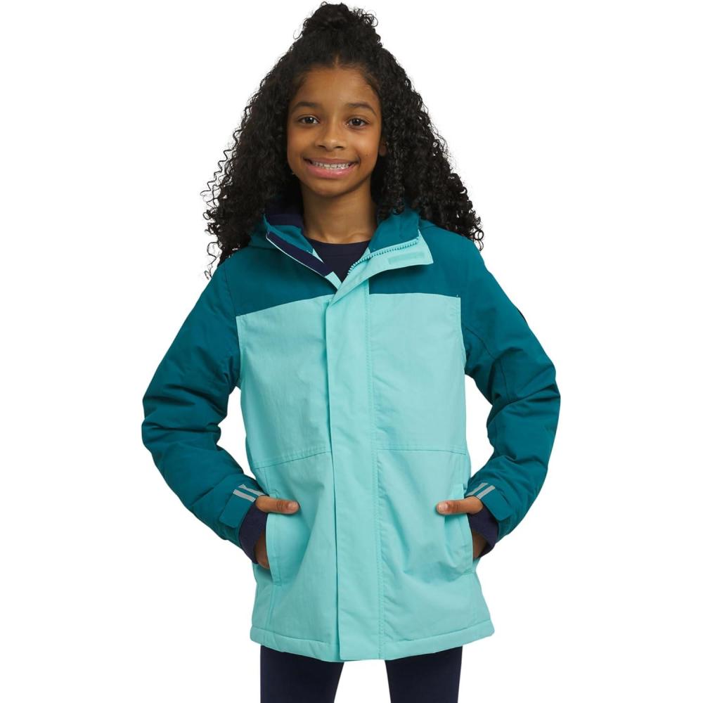 imageLands End Girls Squall Waterproof Fleece Lined Insulated JacketAqua
