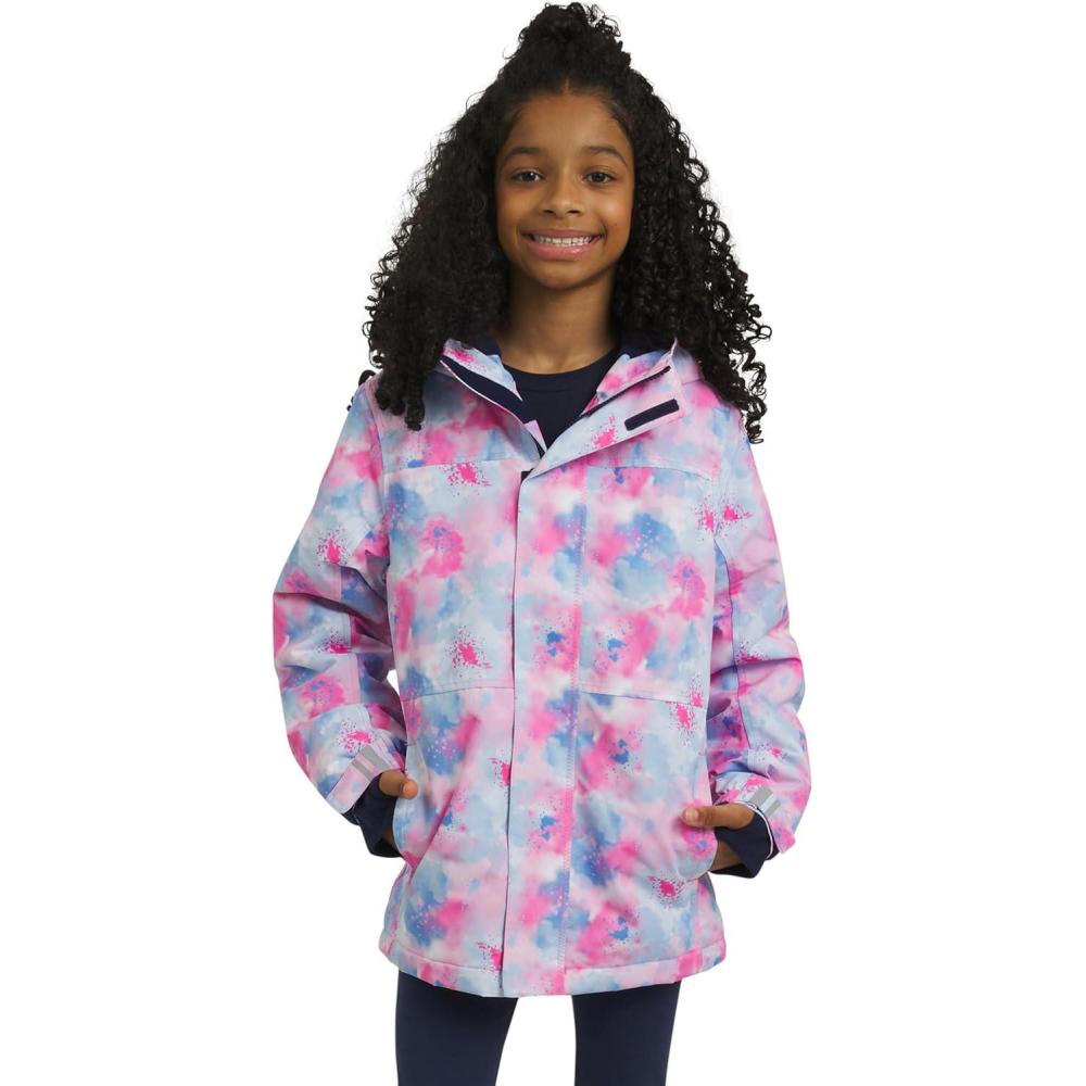imageLands End Girls Squall Waterproof Fleece Lined Insulated JacketPink Splash
