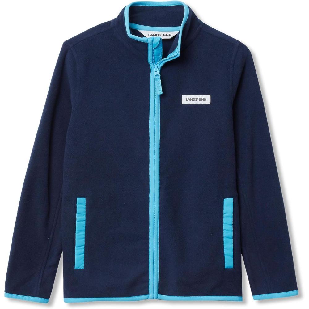 imageLands End Kids Fleece Full Zip JacketNavyBright Blue