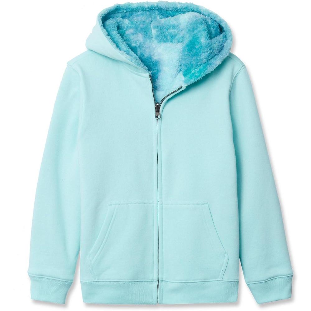 imageLands End Kids High Pile Lined Zip HoodieOmbrePastelBlue Tint