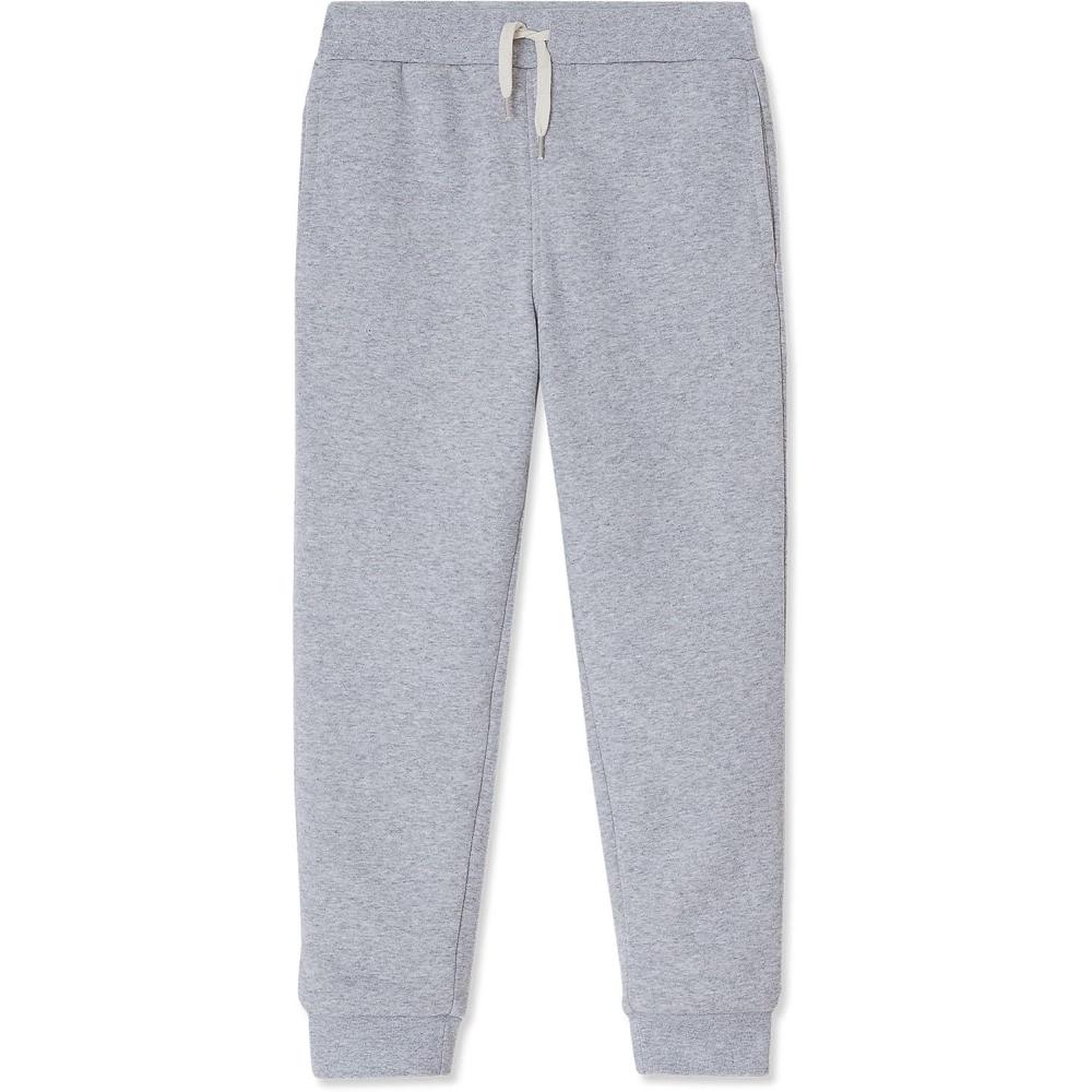 imageLands End Kids Husky Sherpa Fleece Lined Jogger SweatpantsHeather Gray