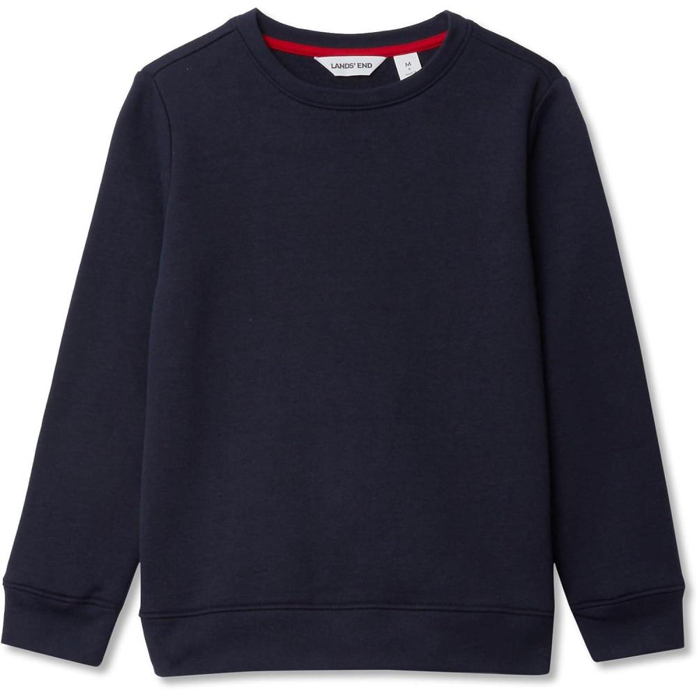 imageLands End Kids Novelty Fleece Crewneck SweatshirtClassic Navy