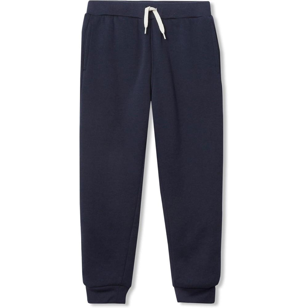 imageLands End Kids Sherpa Fleece Lined Jogger SweatpantsClassic Navy