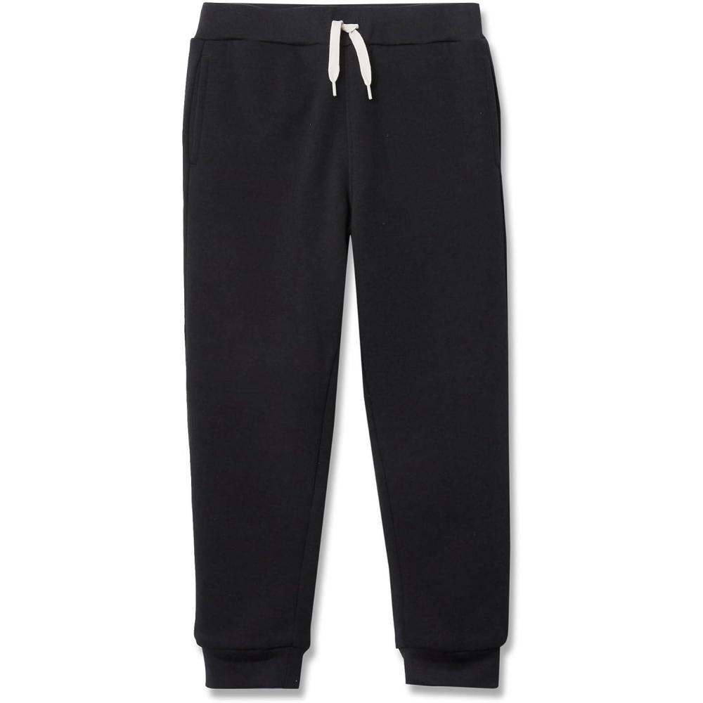 imageLands End Kids Sherpa Fleece Lined Jogger SweatpantsTrue Black