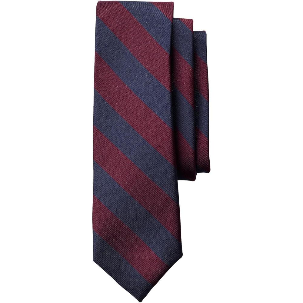 imageLands End Kids Stripe To Be Tied TieClassic NavyDark Crimson