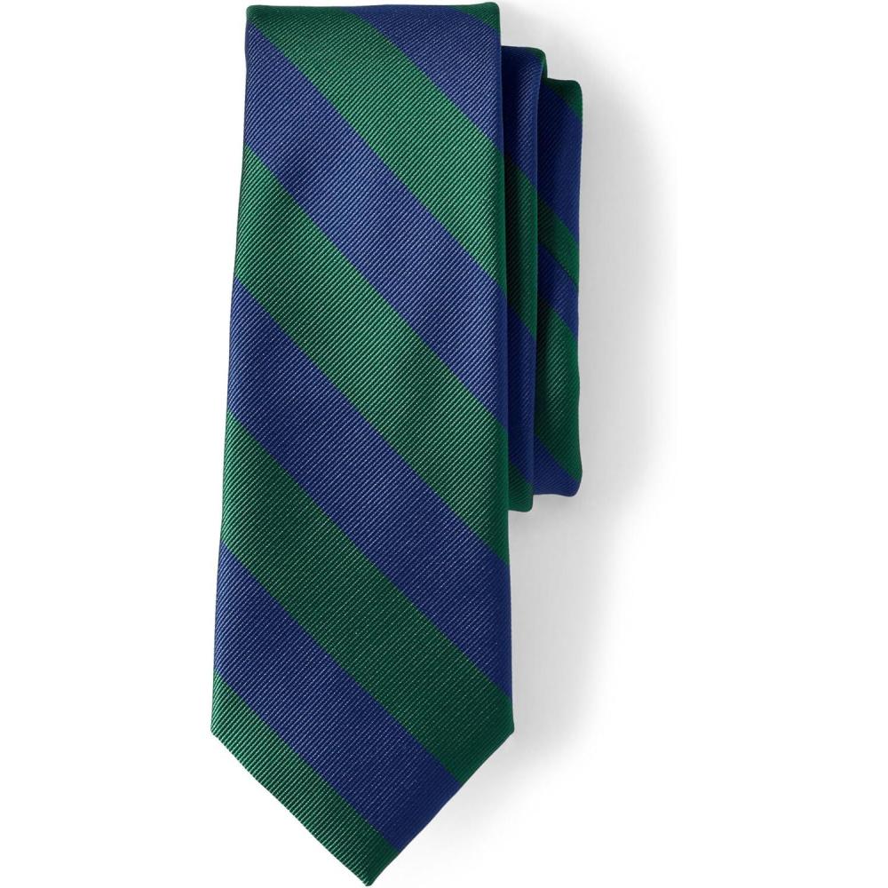imageLands End Kids Stripe To Be Tied TieEvergreenClassic Navy Stripe