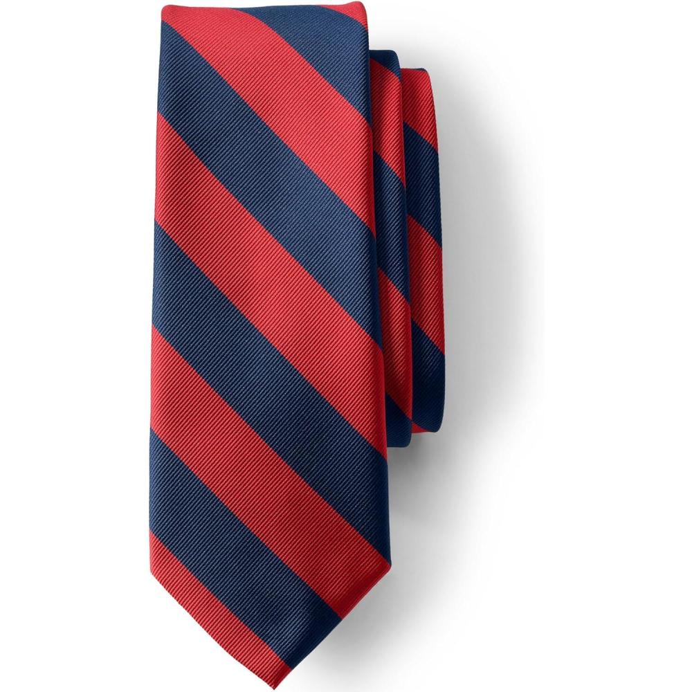 imageLands End Kids Stripe To Be Tied TieRedClassic Navy Stripe