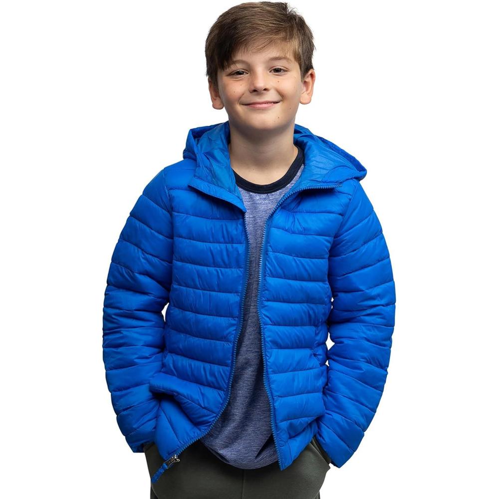 imageLands End Kids ThermoPlume Packable Hooded JacketNautical Blue