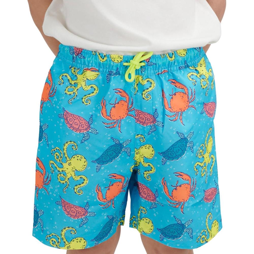 imageLands End Little Boys Swimwear UPF 50 Mesh Liner Swim Trunks XXSSMalibu Blue