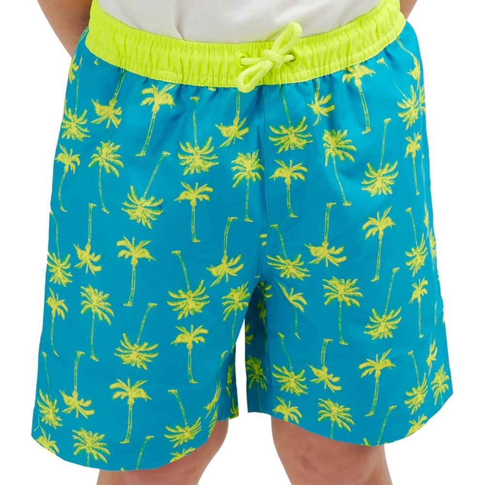 imageLands End Little Boys Swimwear UPF 50 Mesh Liner Swim Trunks XXSSNeon Yellow
