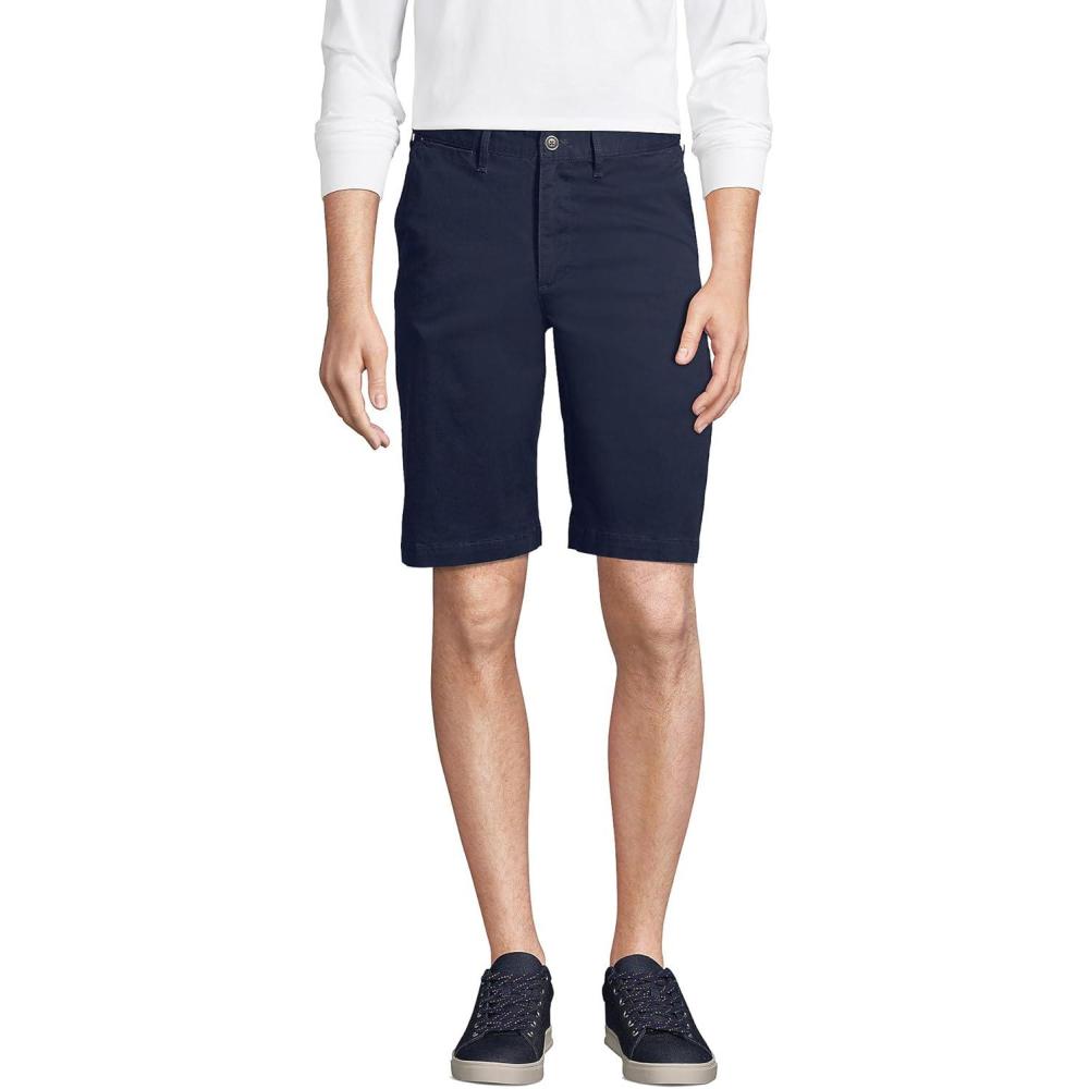 imageLands End Mens 11quot Comfort Waist Comfort First Stretch Chino ShortsRadiant Navy
