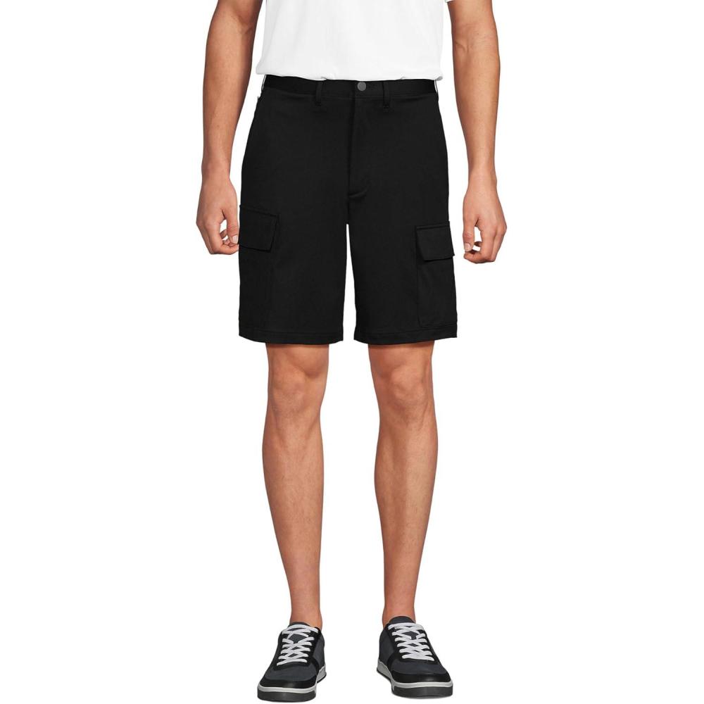 imageLands End Mens 9 Inch Flex Performance Cargo ShortBlack