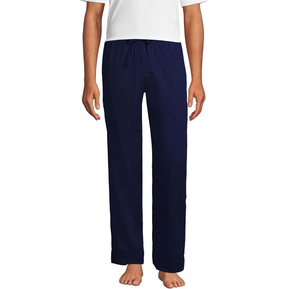 imageLands End Mens Poplin Pajama PantsDeep Sea Navy