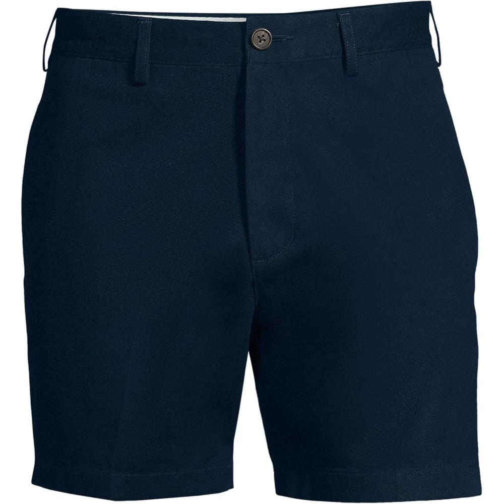 imageLands End Mens Traditional Fit 6quot No Iron Chino ShortsRadiant Navy