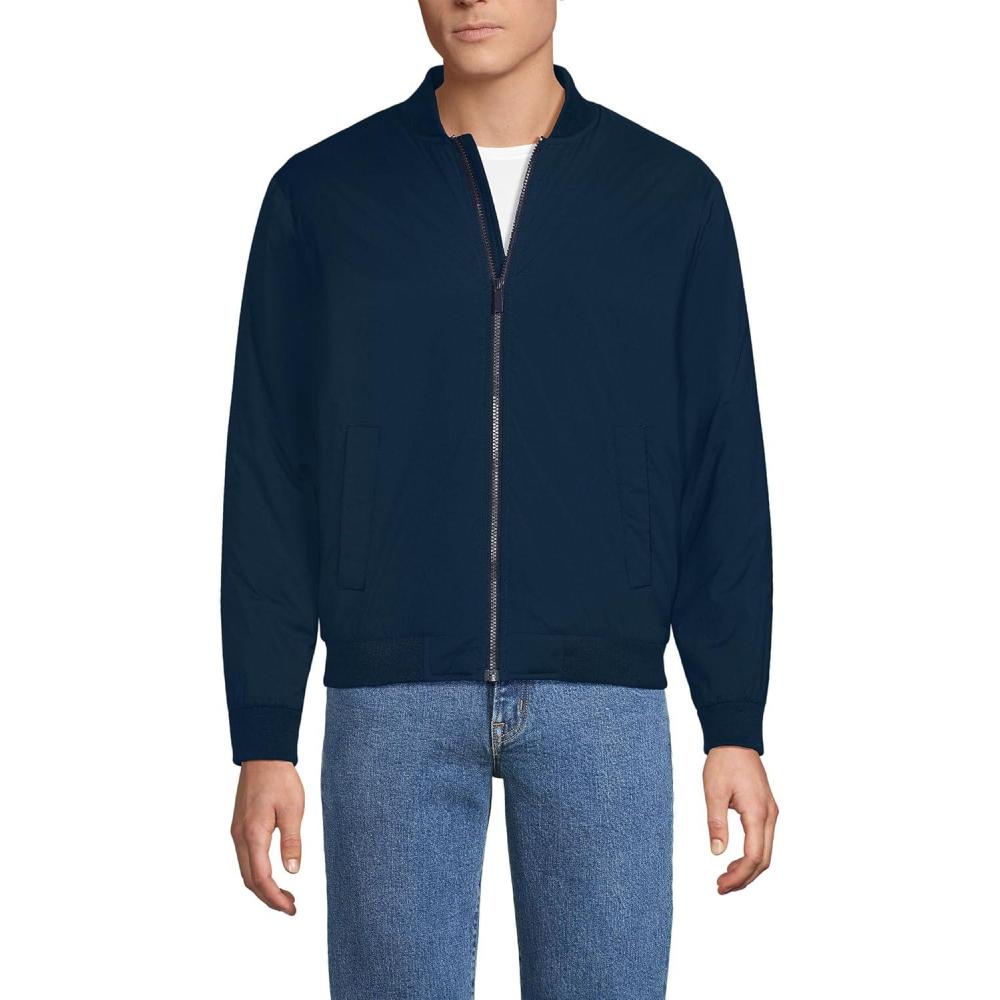 imageLands End Mens WanderFree Insulated Bomber JacketRadiant Navy