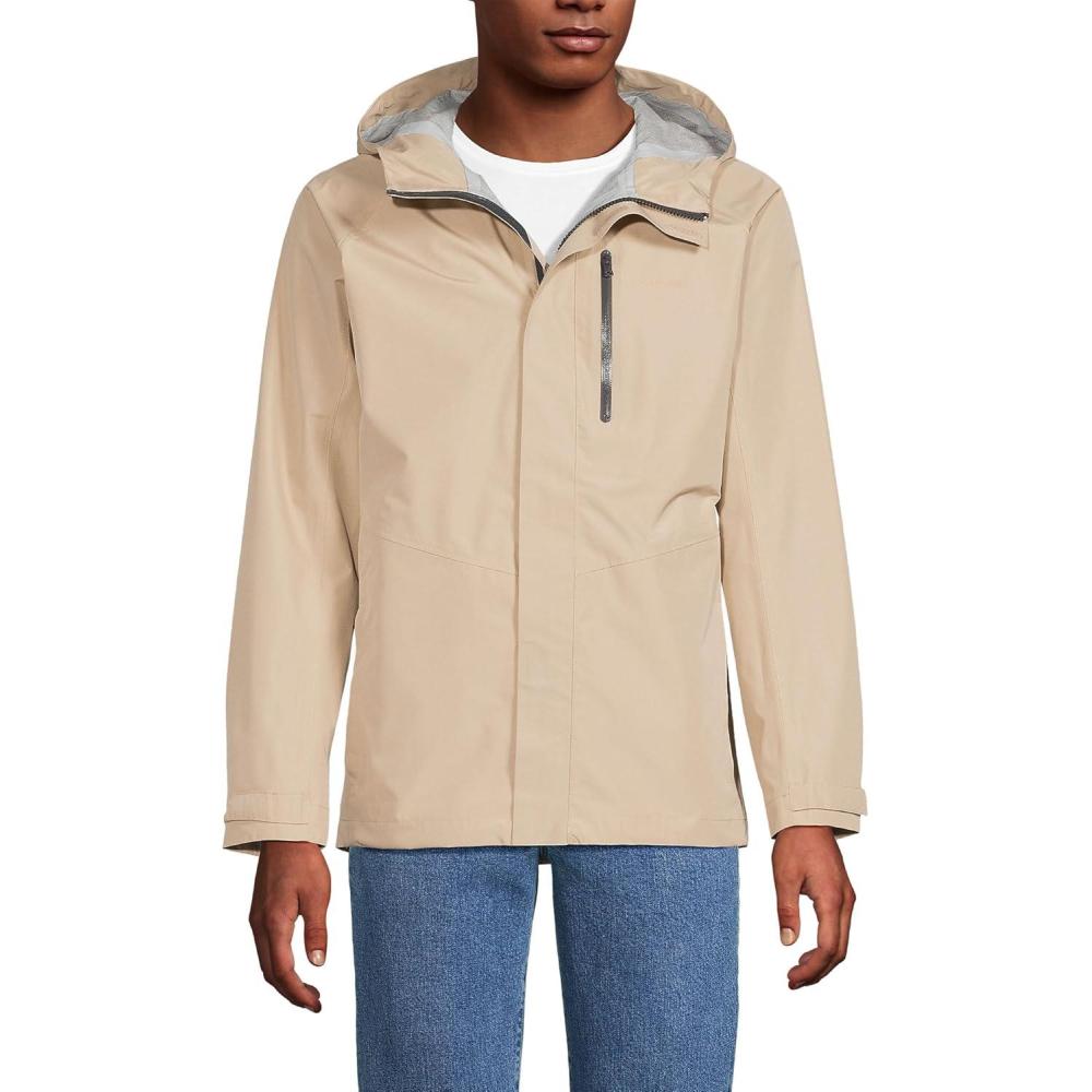 imageLands End Mens Waterproof Rain JacketChampagne