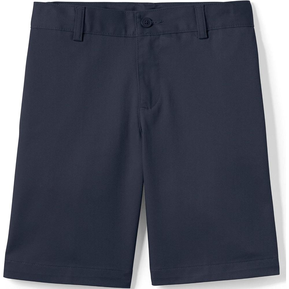 imageLands End School Uniform Boys Plain Front Blend Chino ShortsClassic Navy