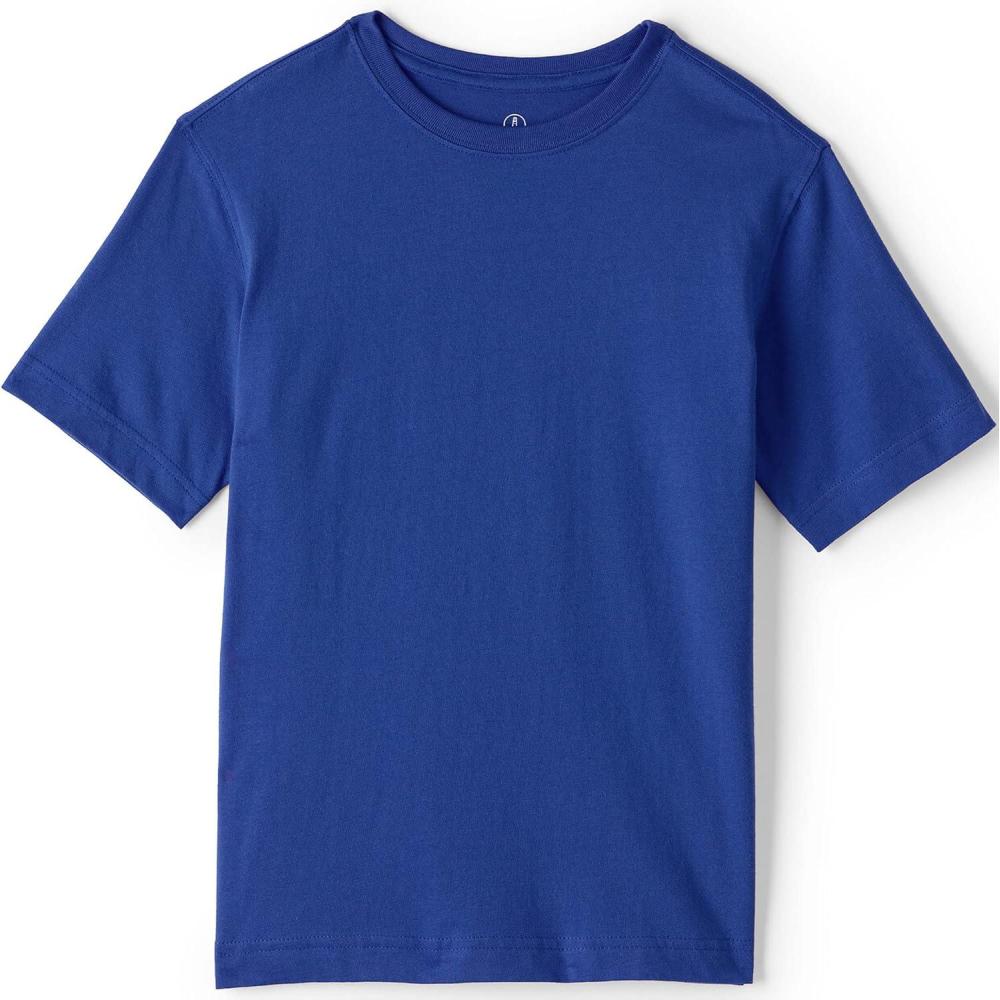 imageLands End School Uniform Boys Short Sleeve Essential TShirtCobalt