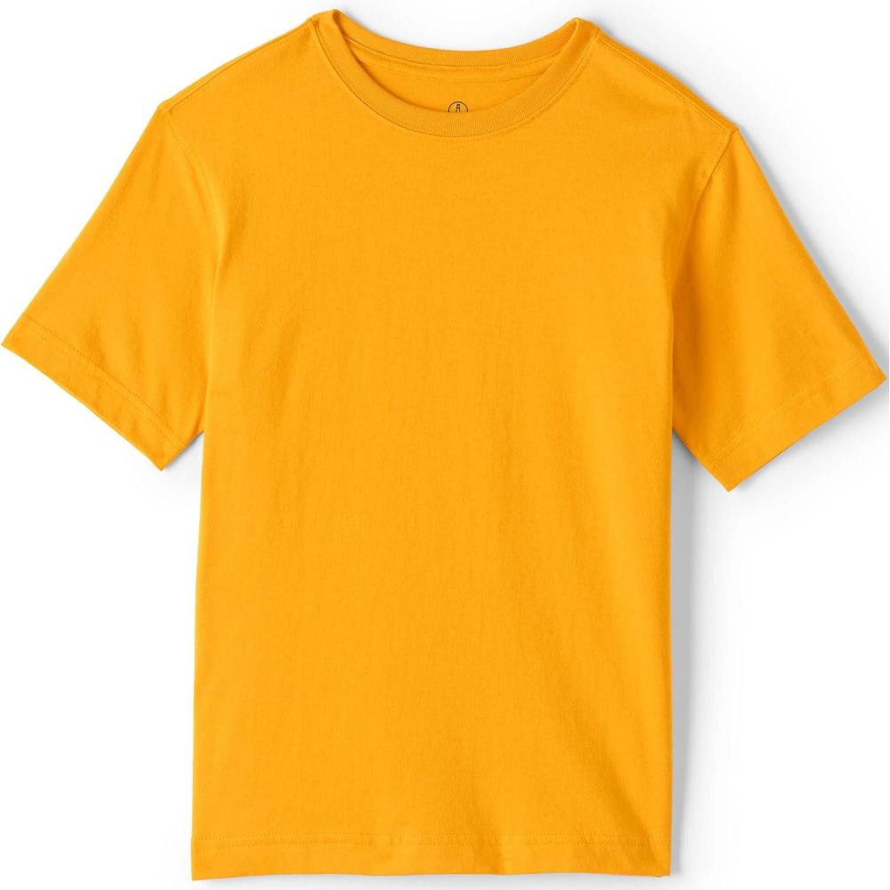 imageLands End School Uniform Boys Short Sleeve Essential TShirtRacing Yellow