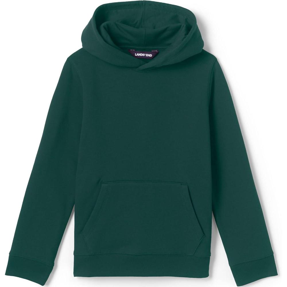 imageLands End School Uniform Kids Hooded Pullover SweatshirtEvergreen