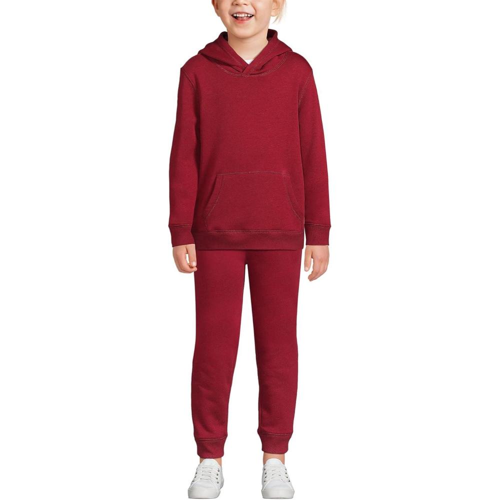 imageLands End School Uniform Kids Hooded Pullover SweatshirtGarnet