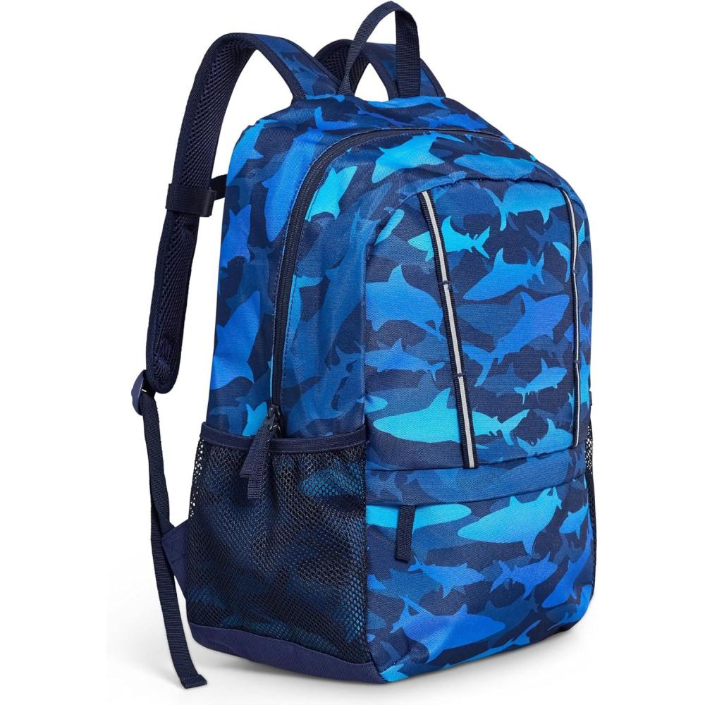 imageLands End Unisex Kids Medium ClassMate Lightweight Durable Elementary School Backpack Pro Star NavyLimoges