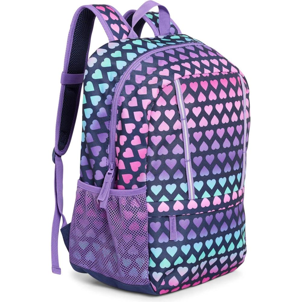 imageLands End Unisex Kids Medium ClassMate Lightweight Durable Elementary School Backpack Pro Star NavyRose Violet