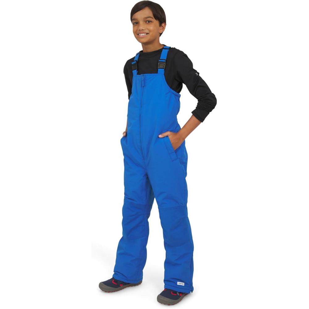 imageLands End Unisex Kids Squall Waterproof Adjustable Insulated Iron Knee Snow Bib OverallsCobalt