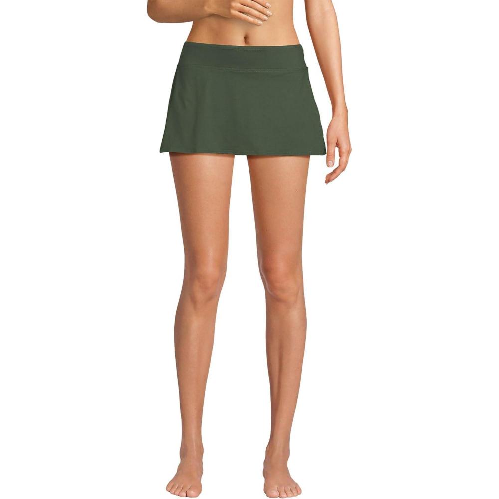 imageLands End Womens Mini Swim SkirtRich Olive Green