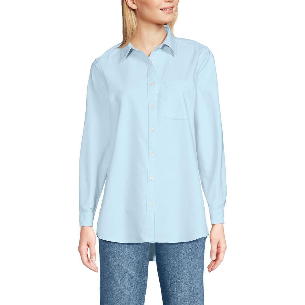 imageLands End Womens Oxford ShirtLight Blue Sky