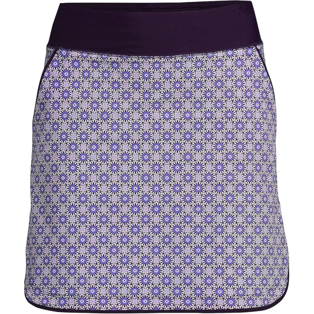 imageLands End Womens Quick Dry Board Skort Swim SkirtBlack Berry Medallion