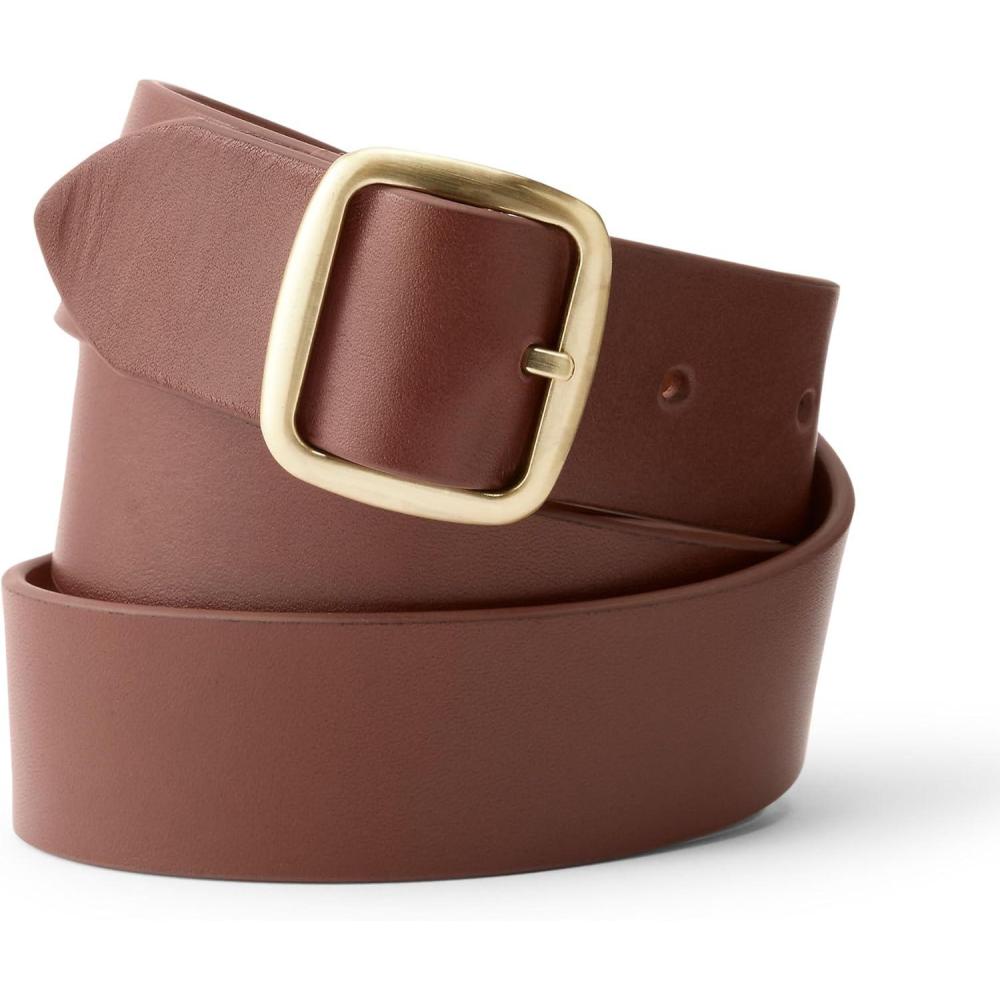 imageLands End Womens Reversible Denim BeltBrownCognac