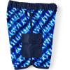Lands’ End B Cargo Pocket Swim Trunk Electric Blue Bias Tie Dye Kids Large