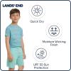 Lands’ End Boys’ Active Adventure UPF 50 Short Sleeve T-Shirt & Short Set (S-XL)(Aqua Ice)