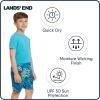 Lands’ End Boys’ Active Adventure UPF 50 Short Sleeve T-Shirt & Short Set (S-XL)(Cobalt)