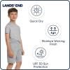 Lands’ End Boys’ Active Adventure UPF 50 Short Sleeve T-Shirt & Short Set (S-XL)(Cocoon)