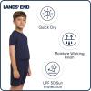 Lands’ End Boys’ Active Adventure UPF 50 Short Sleeve T-Shirt & Short Set (S-XL)(Deep Sea Navy)