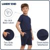 Lands’ End Boys’ Active Adventure UPF 50 Short Sleeve T-Shirt & Short Set (S-XL)(Deep Sea Navy)